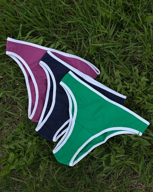 Американки зелені з білою резинкою