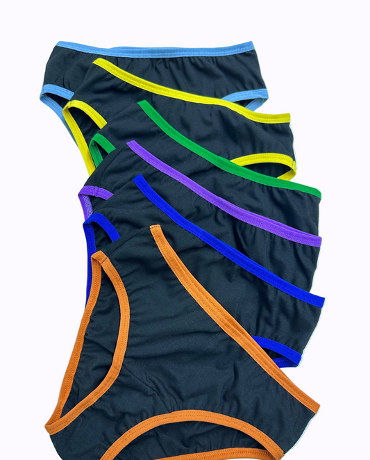 Чорні cтандартні сліпи з кольоровою резинкою