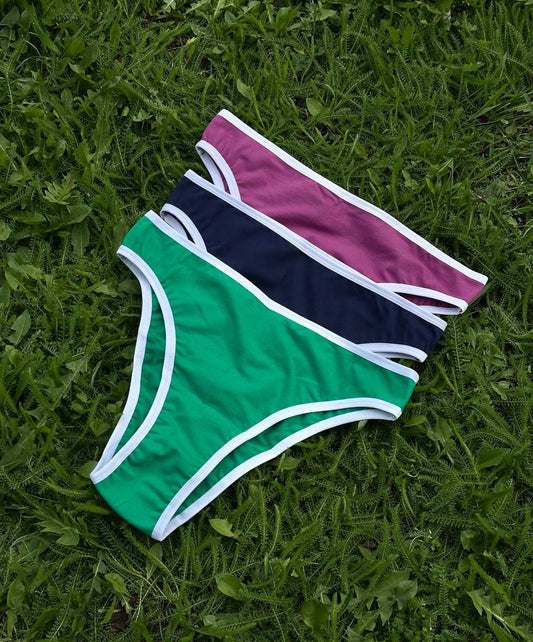 Американки зелені з білою резинкою